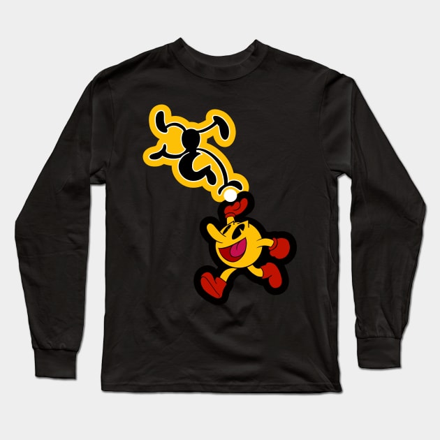 Black and Yellow Long Sleeve T-Shirt by AnnieMae